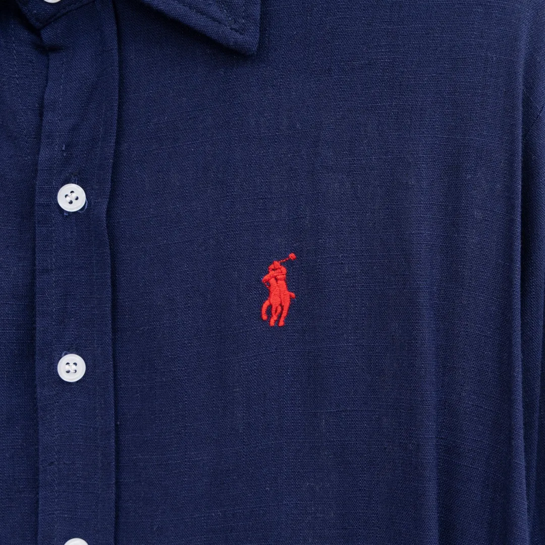 P280 top version (different currencies) You can scan the code to enter the official website Style: Ralph Lauren POLO linen old money style embroidered long shirt POLO Color: Picture color Size: S-L Fabric: Linen Accessories: A full set of customized accessories No gender distinction, the same style for men and women